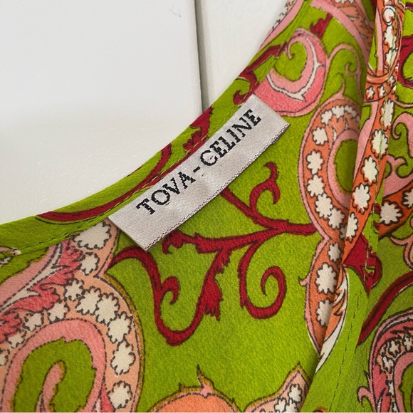 Tova-Celine Silk Paisley Midi Dress - Picture 6 of 7